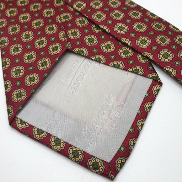 Luciano Firenze VTG Attractive Foulard Silk Tie Small pattern Design - Picture 4 of 9